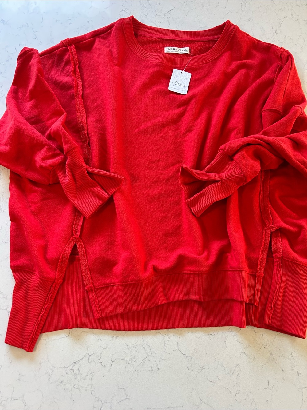 NWT We The Free Camden Sweatshirt in Flame Red - Picture 3 of 16